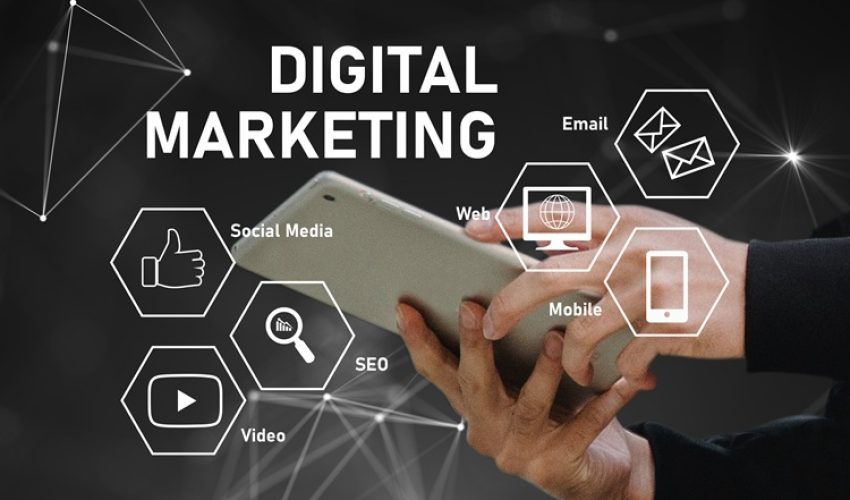 Digital Marketing, online marketing and internet marketing concept